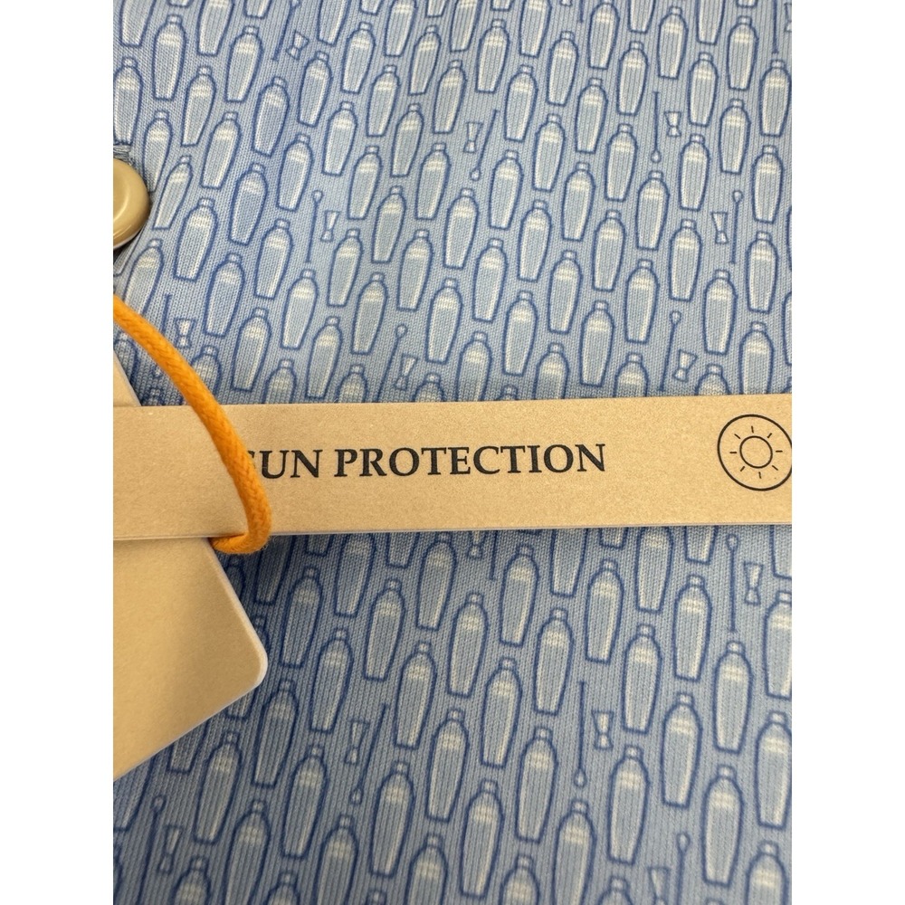 NWT Peter Millar "Shake it Up" Jersey Golf Polo Shirt CBLU Cottage Blue XL $115 - Picture 4 of 10